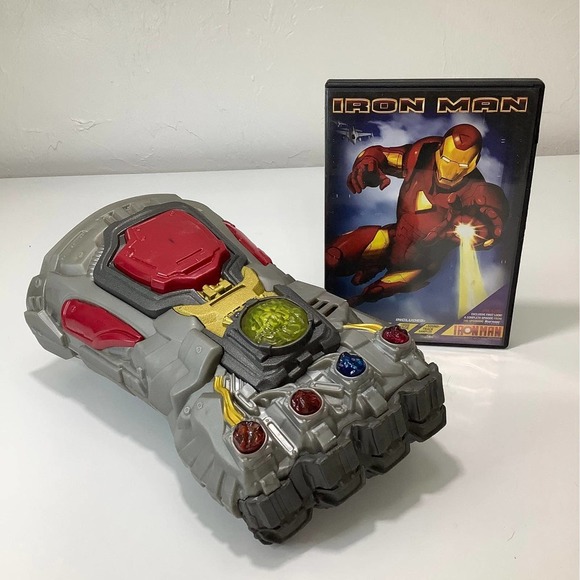 Marvel Thanos Iron man electronic fist toy and dvd movie bundle EUC - Picture 2 of 6